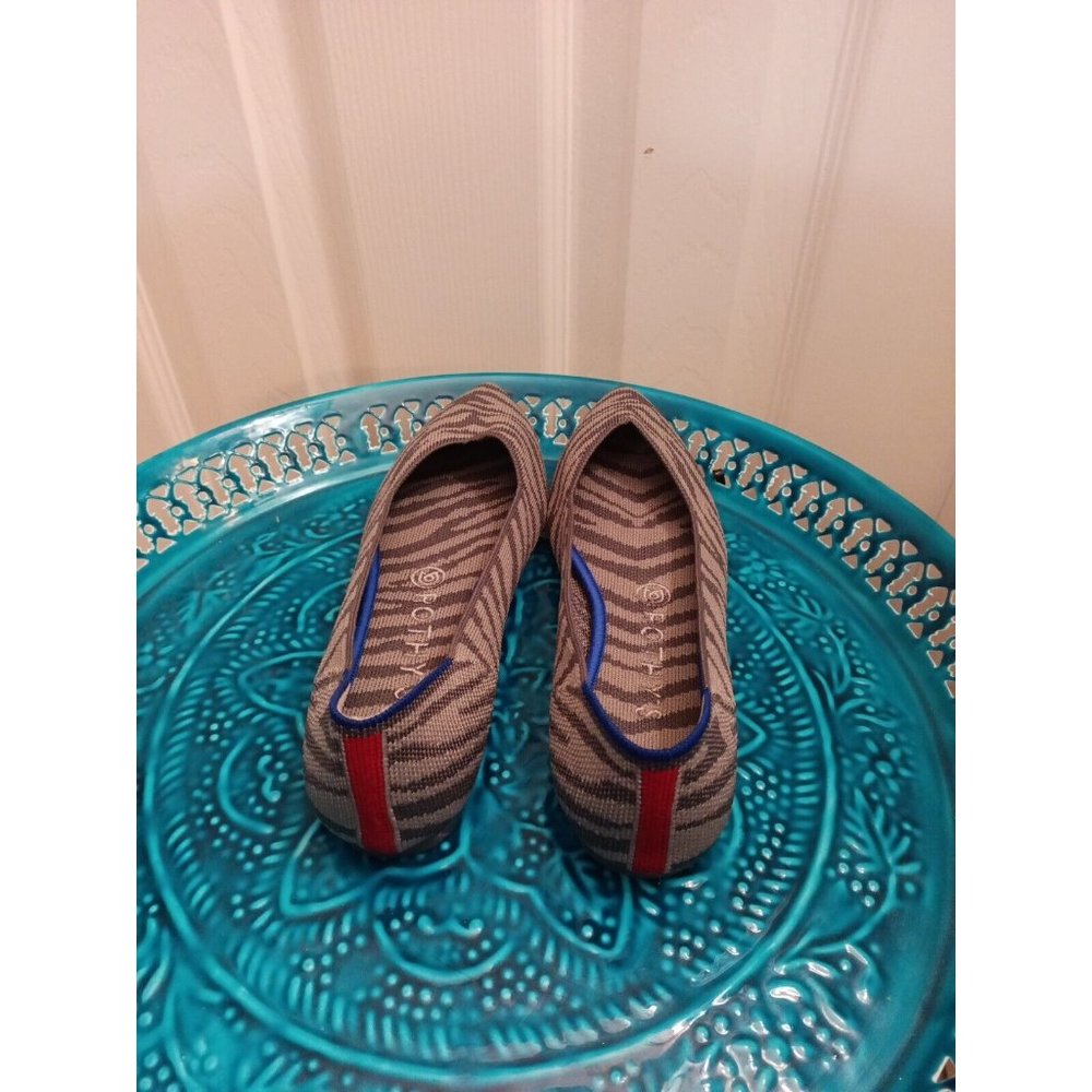 Women's Rothys's Gray Zebra Print Retired Slip On… - image 8